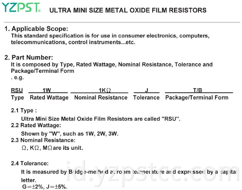 Metal Oxide Film Resistor